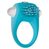 Zero Tolerance Teal Tickler Vibrating Cock Ring - Model ZT-CT01 - Male Pleasure - Clitoral Stimulation - Teal - Adult Naughty Store