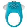 Zero Tolerance Teal Tickler Vibrating Cock Ring - Model ZT-CT01 - Male Pleasure - Clitoral Stimulation - Teal - Adult Naughty Store