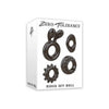 Introducing the SensaPleasure Ring My Bell Cock Ring Kit - 4 Cock Rings in Black - Adult Naughty Store