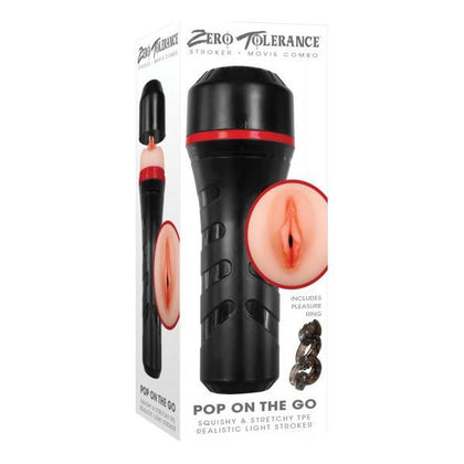 Zero Tolerance Realistic Stroker and Movie Combo - Pop On The Go Light Skin Tone - Model ZT-2022 - Male Masturbator for Lifelike Pleasure