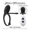 Zero Tolerance Mr. Tickler Adjustable Vibrating Cock Ring - Model 2023 - For Men - Dual Stimulation - Black - Adult Naughty Store