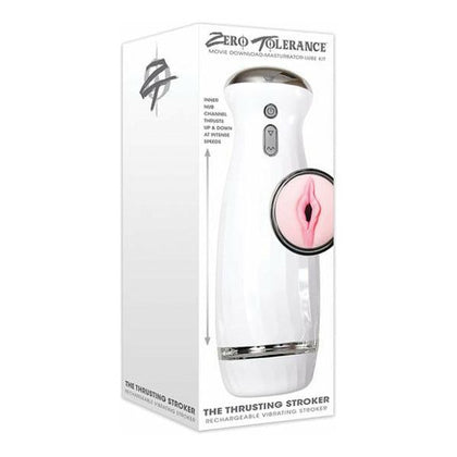 Zero Tolerance Thrusting Stroker ZTTS-001 - Rechargeable Male Masturbator for Intense Penile Stimulation - Black