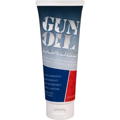 Gun Oil Loaded Hybrid Creme Lubricant 3.3oz - Long-Lasting Water-Based and Silicone Blend for Enhanced Pleasure - Hypoallergenic, Toy-Safe, Glycerin-Free - Unscented and Unflavored - Intensify Your Sensual Experience