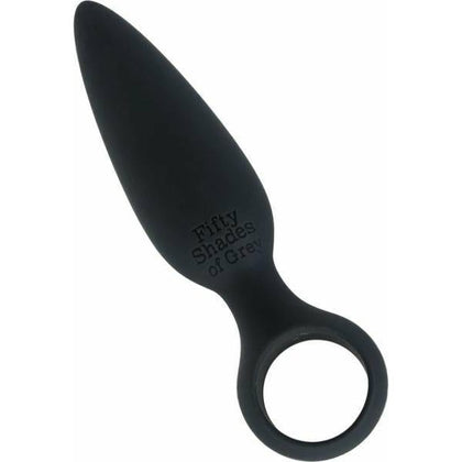 Fifty Shades of Grey Official Collection Something Forbidden Butt Plug - Model FSG-001: Petite Silicone Anal Pleasure Toy for Beginners - Unisex - Sensual Black