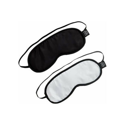 Fifty Shades of Grey No Peeking Soft Twin Blindfold Set - Sensual Satin Sleep Mask for Couples, Model NSFW-001, Unisex, Heightened Sensory Experience, Black