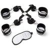 Fifty Shades of Grey Hard Limits Bed Restraint Kit - Ultimate Pleasure for Couples, Model HLB-100, Unisex, Full Body Bondage, Satin Black - Adult Naughty Store