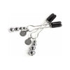 Fifty Shades of Grey Official Pleasure Collection - The Pinch Nipple Clamps: Adjustable Sensation Enhancers for Intense Nipple Stimulation - Model X123 - Unisex - Nipple Play - Silver - Adult Naughty Store