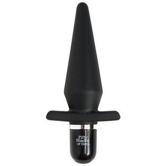 Fifty Shades of Grey Delicious Fullness Vibrating Butt Plug - Model FSG-DFVP-001 - Unisex Anal Pleasure - Black