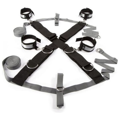 Fifty Shades of Grey Deluxe Over the Bed Cross Restraint Silver - Model X1 - Unisex - Full Body Bondage Experience - Sensual Silver