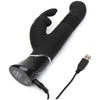 Lovehoney Fifty Shades Of Grey Greedy Girl Thrusting G-Spot Rabbit Vibrator - Model GGR-9000 - Female - Dual Stimulation - Black - Adult Naughty Store