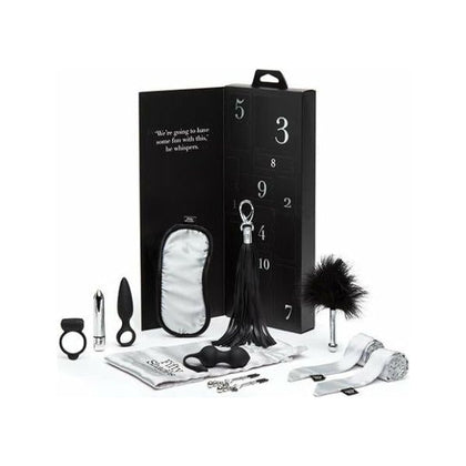 Love Honey Fifty Shades Of Grey Pleasure Overload 10 Days Of Play Gift Set - Black, Intimate Bondage and Sensual Stimulation for Him, Her, and Both of You