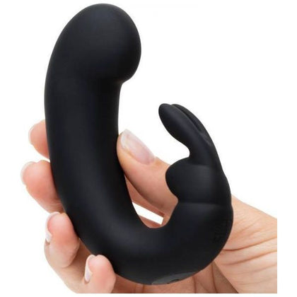 Introducing the Lovehoney Fifty Shades Sensation G-Spot Rabbit Vibrator FS82938 - The Ultimate Pleasure Experience for Her in Luxurious Black - Adult Naughty Store