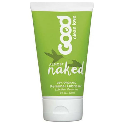 Good Clean Love Almost Naked Organic Personal Lubricant 4oz - Water-Based Aloe Vera Infused Lube for Sensual Pleasure - Long-Lasting Glide - Lemon and Vanilla Flavored - Women Owned Company