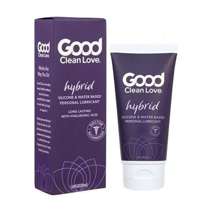 Good Clean Love Hybrid Lube 50ml - Long-lasting Silicone-Enhanced Water-Based Lubricant for Intimate Pleasure - pH Balanced, Hypoallergenic, Paraben-Free - Suitable for All Genders - Ideal for Enhanced Sensations - Clear