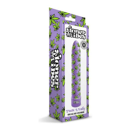 Global Novelties Stoner Vibes Pack A Fatty Purple Haze - Mighty C Battery-Powered Weed Design Vibrator for Mind-Blowing Sensations - Model SV-420 - Unisex Pleasure Toy in Blue - Adult Naughty Store