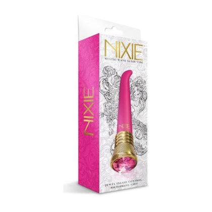 Global Novelties Nixie Jewel Satin G Vibe Pink Tourmaline - Powerful 10 Function G-Spot Vibrator for Women in Pearlescent Pink - Adult Naughty Store