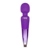 Global Novelties Nixie Wand Massager NW-2022 - Rechargeable Silicone Vibrating Wand for Women - Full Body Pleasure - Purple Ombre Metallic - Adult Naughty Store