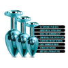 Global Novelties Nixie Metal Plug Trainer Set - Blue Metallic Anal Training Kit for All Genders - Adult Naughty Store