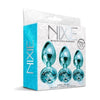 Global Novelties Nixie Metal Plug Trainer Set - Blue Metallic Anal Training Kit for All Genders - Adult Naughty Store