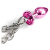 Global Novelties Nixie Metal Plug & Furry Cuff Set Pink Metallic - Anal Toy & Bondage Kit (Model: NX-2022) - Unisex Pleasure - Adult Naughty Store