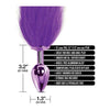 Global Novelties Nixie Metal Plug W- Ombre Tail Medium Purple Metallic - Premium Anal Pleasure Toy for Couples - Adult Naughty Store