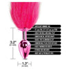 Global Novelties Nixie Metal Plug W- Ombre Tail Medium Pink Metallic - Model NMPT-01 - Unisex Anal Pleasure - Adult Naughty Store