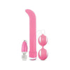 Global Novelties Love Your Muff Daily Vibe Special Edition Toy Kit - Mini Vibrator, G-Spot Vibe, Duo-Tone Balls - Women's Pleasure - Pink