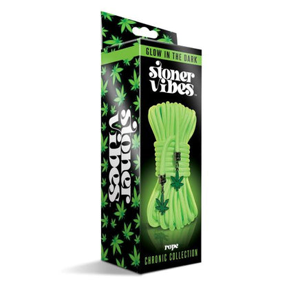 Global Novelties Stoner Vibe Chronic Collection Glow In The Dark Rope 32ft Sex Toy Model 2024 Unisex Fetish Bondage Restraint in Luminous Green