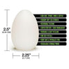 Global Novelties Happy Ending Rinse & Repeat Whack Pack Egg Sleeve - Male Water-Activated Self-Lubricating Masturbation Sleeve for Head Stimulation - Frosted Translucent - Model 2023