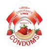 Hott Products Endurance Flavored Condoms 3Pk - Straw Flavor, Latex, Lubricated, Oral Pleasure