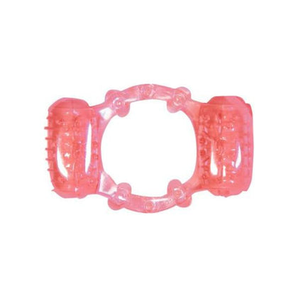 Introducing the SensaPleasure Dual Vibrating Cock Ring - Model D2M, for Enhanced Pleasure and Intense Stimulation in Magenta - Adult Naughty Store