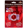 Humm Dinger Double Dinger Dual Vibrating Ring - Model HD-2001 - Purple - Enhance Pleasure for Both Partners - Adult Naughty Store