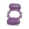 Humm Dinger Double Dinger Dual Vibrating Ring - Model HD-2001 - Purple - Enhance Pleasure for Both Partners - Adult Naughty Store