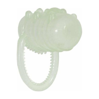 Introducing the SensaPleasure Tongue Dinger Glow in the Dark Vibrating Ring - Model TD-500X: The Ultimate Pleasure Enhancer for Couples! - Adult Naughty Store