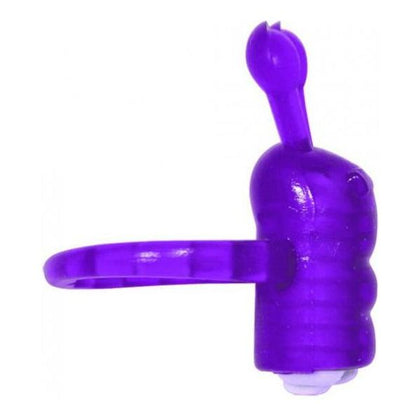 Introducing the Sensational Pleasure Co. Honey Buzz Vibrating Cock Ring - Model HC-5000P - Purple