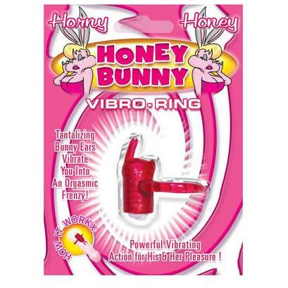 Introducing the SensaVibe Honey Bunny Magenta Vibrating Cock Ring - Model HB-2021: The Ultimate Pleasure Companion for Couples