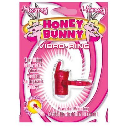 Introducing the SensaVibe Honey Bunny Magenta Vibrating Cock Ring - Model HB-2021: The Ultimate Pleasure Companion for Couples - Adult Naughty Store