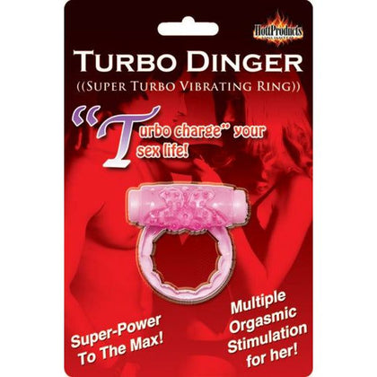 Humm Dinger Turbo Vibrating Cock Ring Pink - Powerful Pleasure Enhancer for Couples - Adult Naughty Store