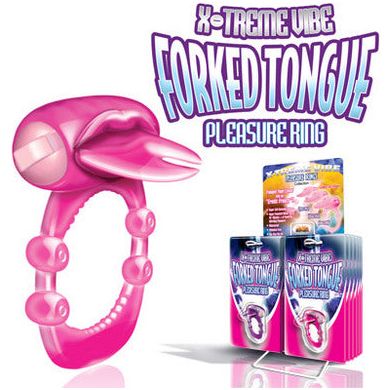 Xtreme Vibe Fork Tongue Purple - Powerful Silicone Vibrating Tongue Stimulator for All Genders and Pleasure Areas