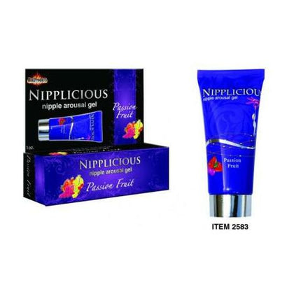 Hott Products Unlimited Nipplicious Passion Fruit Arousal Gel - Intense Nipple Stimulation - Model NPG-1OZ - For All Genders - Enhances Pleasure - Vibrant Purple - Adult Naughty Store