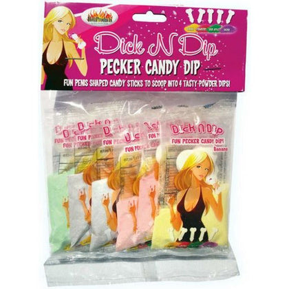 Introducing the Sensual Pleasure Collection: Dick N Dip Adult Candy 8 Pack - Versatile Pleasure Sticks for Adults - Model DN-8 - Unisex - Exquisite Oral Delights - Assorted Colors