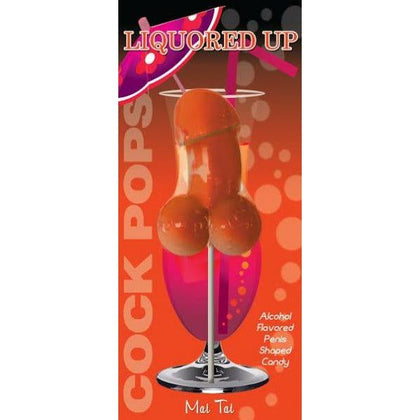 Liquored Up Cock Pops Mai Tai Flavor Penis Shaped Lollipop - Intense Pleasure for Adults - Model LT-001 - Male/Female - Oral Delight - Vibrant Yellow