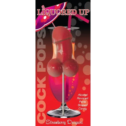 Introducing the Hott Products Unlimited Cock Pop Strawberry Daiquiri Flavor Lollipop - The Ultimate Pleasure Indulgence for Adults!