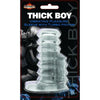 Introducing the Clear Thick Boy Turbo Sleeve - The Ultimate Vibrating Pleasure Sleeve for Enhanced Sensations and Intense Pleasure
