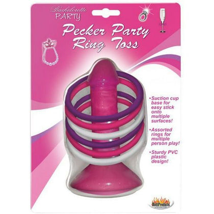 Hott Products Pink Pecker Party Ring Toss Game - Fun Bachelorette Party Activity, Model PPRT-001, for Adults, Pleasure for All Genders, Colorful Rings Included - Adult Naughty Store