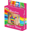 Rainbow Pride Men's Thong - Vibrant Striped Lingerie for Playful Encounters - One Size Fits Most
