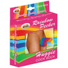 Hott Products Rainbow Huggie Men's Cock Sock - Colorful Striped Lingerie for Pleasurable Warmth - One Size Fits Most