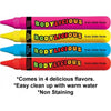 Bodylicious Erotic Edible Body Pens 4 Pack - Sensual Crayon Shaped Pleasure Pens (Model: BLP-4) for Couples - Strawberry Red, Blueberry Blue, Banana Yellow, Cotton Candy Pink