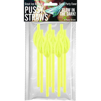 Hott Products Unlimited Pussy Straws Glow In The Dark 8 Count Pack - Fun and Flirty Adult Party Favor for Naughty Nights