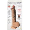 Skinsations So Vein 7.5 inches Realistic Dildo - Lifelike Veins, Suction Cup Base - Pleasure for All Genders - Flesh - Adult Naughty Store